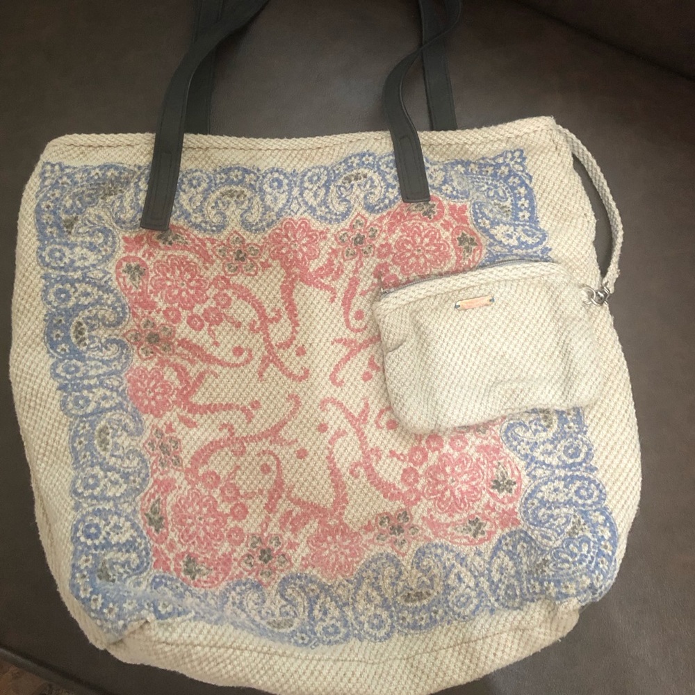 Free People Jute/Cotton Shopping Tote/Bag